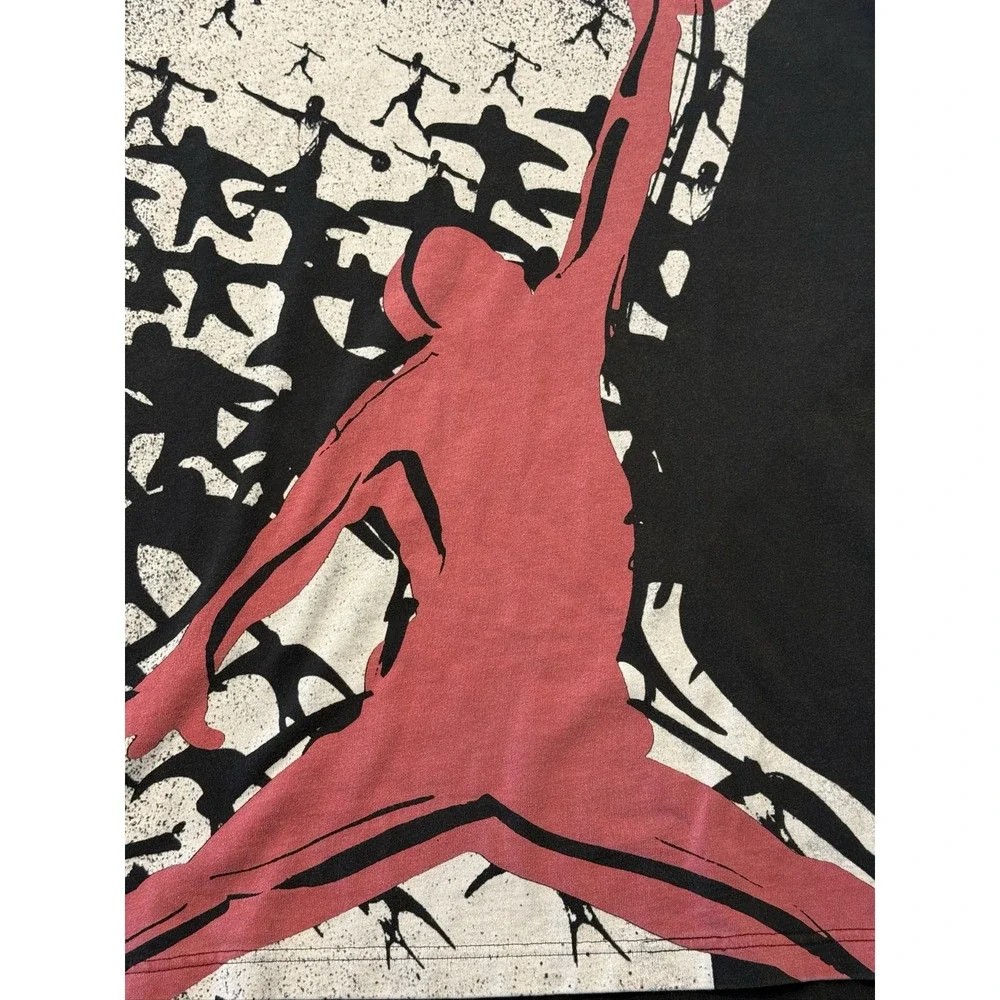 Jordan Reissue Graphic Oversized T-Shirt Men's M Black Gym Red HQ8982-010